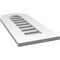 Ekena Millwork Round Top Surface Mount PVC Gable Vent: Functional, w/ 3-1/2"W x 1"P Standard Frame, 12"W x 28"H GVPRT12X2801SF - alternate 4